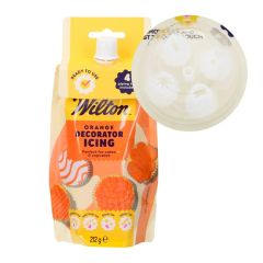 Icing decorativo naranja con 4 boquillas 212 g - Wilton