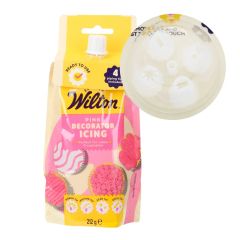 Icing decorativo rosa con 4 boquillas 212 g - Wilton