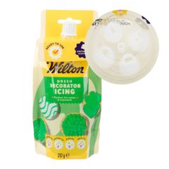 Icing decorativo verde con 4 boquillas 212 g - Wilton