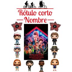 Papel de azúcar Stranger Things - Nombre y Rótulo personalizado A4 - Impresión personalizada