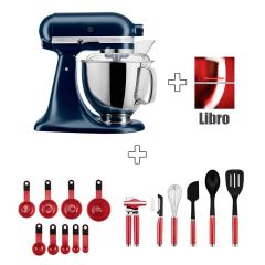 KitchenAid azul tinta mate 4,8 l - Artisan Elegance 5KSM175PS + LIBRO + REGALO UTENSILIOS COCINA