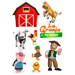 Papel de azúcar - La granja de Zenón nombre personalizado A4 - Impresión comestible personalizada
