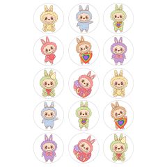 Papel de azúcar de Labubus- 5 cm (15) - María Lunarillos