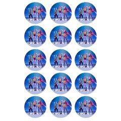 Papel de azúcar de Las guerreras K-POP - 2 - 5 cm (15) - María Lunarillos