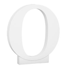 Letra de madera blanca "O" 27 cm