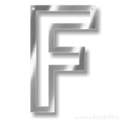 Letra "F" acrílica espejo plateado - Meri Meri