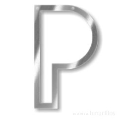 Letra "P" acrílica espejo plateado - Meri Meri