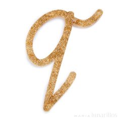 Letra "q" acrílica dorada brillante - Meri Meri