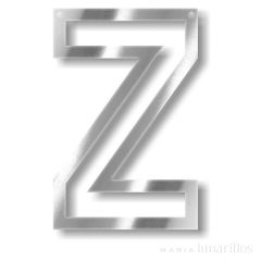 Letra "Z" acrílica espejo plateado - Meri Meri