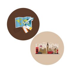 Pack papeles comestibles burn Viaje London 14 cm - María Lunarillos