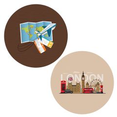 Pack papeles comestibles burn Viaje London 19 cm - María Lunarillos