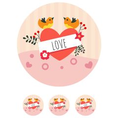 Papel de azúcar de Love - 20 cm - María Lunarillos