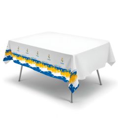 Mantel de plástico Real Madrid 1,34 x 2,70 m - Eurofiestas