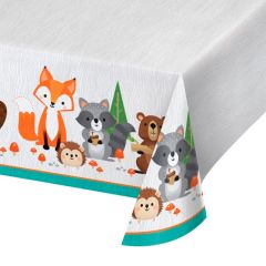Mantel fino de plástico animales del bosque Wild One 1,32 x 2,59 m - Creative Converting