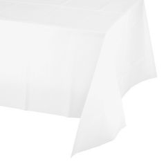 Mantel fino de plástico blanco 1,37 x 2,74 m - Amscan