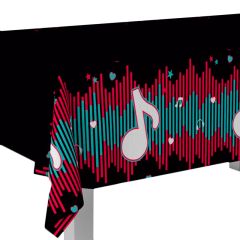 Mantel fino de plástico música Dance party 1,2 x 1,8 m - Creative Converting