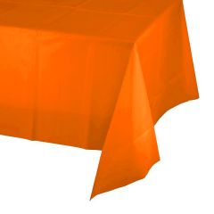 Mantel fino de plástico naranja 1,37 x 2,74 m - Creative Converting