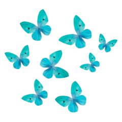 Mariposas azules de oblea (8) - Wilton