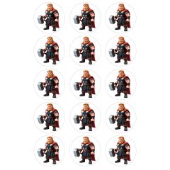Papel de azúcar de Marvel Characters - 5 cm (15) - María Lunarillos