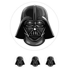 Oblea de la máscara de Darth Vader - 20 cm - María Lunarillos