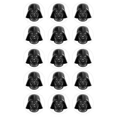 Oblea de la máscara de Darth Vader - 5 cm (15) - María Lunarillos