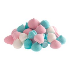 Merenguitos de azúcar blancos, rosas y azules 90 gr - Sin gluten - Dekora
