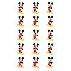 Oblea Mickey Mouse 5 cm (15) - María Lunarillos