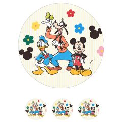 Papel de azúcar de Mickey Mouse, Goofy y Pato Donald - 20 cm - María Lunarillos