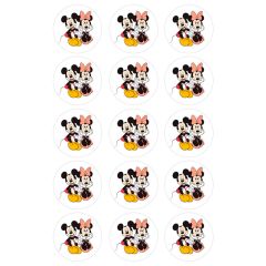 Oblea Mickey y Minnie Mouse 5 cm (15) - María Lunarillos