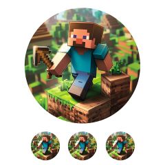 Papel de azúcar de Minecraft - 20 cm - María Lunarillos