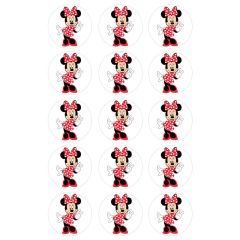 Oblea Minnie Mouse 5 cm (15) - María Lunarillos