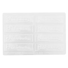 Molde 8 placas de chocolate felicidades