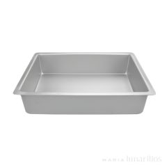 Molde de aluminio profesional rectangular 30 x 20 x 7,5 cm - Decora