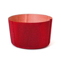 Molde de papel grueso rojo para panettone 17 x 11 cm (1 kg)