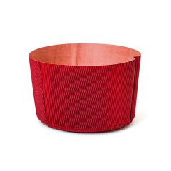 Molde de papel grueso rojo para panettone 15 x 11 cm (750 kg)