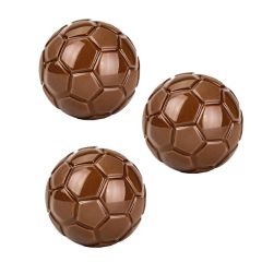 Molde de policarbonato 3 balones de fútbol de chocolate - Martellato