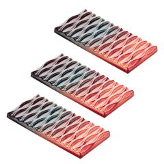 Molde de policarbonato para 3 tabletas de chocolate Swing - Martellato