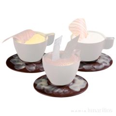 Molde de policarbonato para 3 platillos de chocolate - Martellato