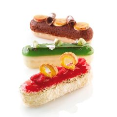 Molde de silicona Éclair 6 cavidades con cortador - Silikomart Professional