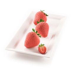 Molde de silicona fresas Fragole e Panna 6 cavidades - Silikomart