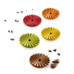 Molde de silicona Plissé 7 con 15 cavidades - Silikomart Professional