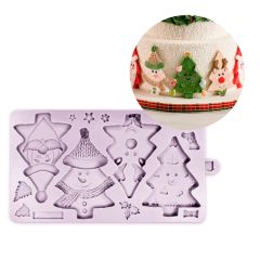 Molde silicona para fondant árboles de Navidad - Karen Davies