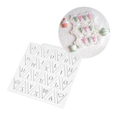 Molde para fondant Bunting Alphabet - Katy Sue Designs