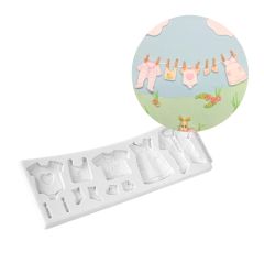 Molde para fondant Ropa de bebé - Katy Sue Designs
