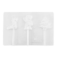 Molde para 3 bombones Navidad con palito