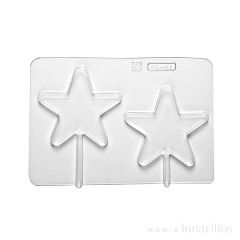 Molde para 2 bombones Estrellas con palito