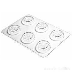 Molde para 6 bombones Botones pequeños