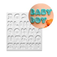 Molde para fondant Alfabeto mayúsculas botones - Katy Sue Designs
