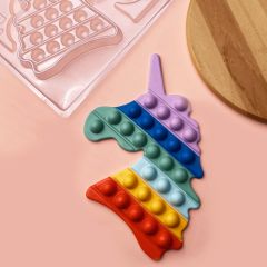 Molde para tableta de chocolate unicornio