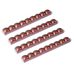 Molde de policarbonato para 4 barritas de chocolate burbujas - Martellato